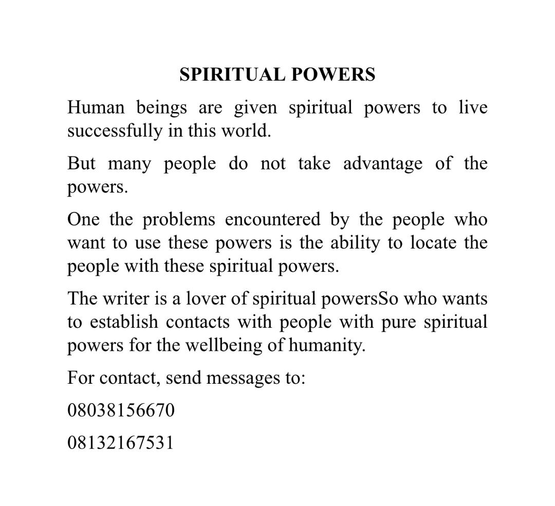 Spiritual Powers